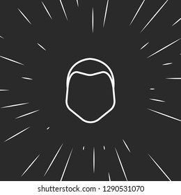 Outline humanface icon illustration isolated vector sign symbol