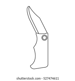 outline hunting knife tool equipment camping