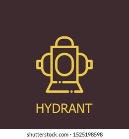 Outline hydrant vector icon. Hydrant illustration for web, mobile apps, design. Hydrant vector symbol.