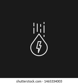 Outline hydro power vector icon. Hydro power illustration for web, mobile apps, design. Hydro power vector symbol.