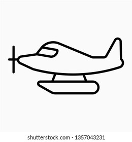 Outline hydroplane vector icon