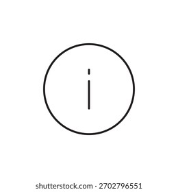 Esquema del icono del círculo 'i' para obtener ayuda o acceder a los detalles de la información.
