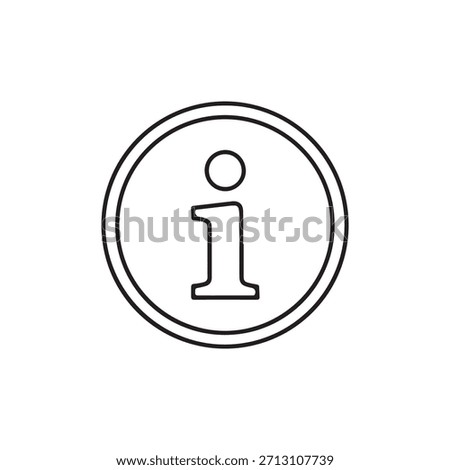 Outline 'i' circle icon for help or accessing information details.
