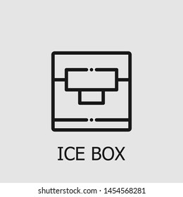 Outline ice box vector icon. Ice box illustration for web, mobile apps, design. Ice box vector symbol.