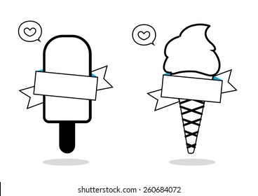 outline ice cream  