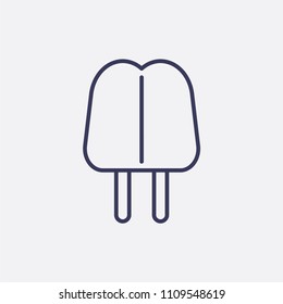 Outline ice cream icon illustration,vector summer sign symbol