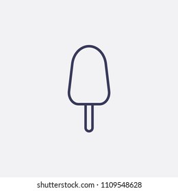 Outline ice cream icon illustration,vector summer sign symbol