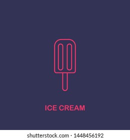 Outline ice cream icon.ice cream vector illustration. Symbol for web and mobile