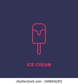 Outline ice cream icon.ice cream vector illustration. Symbol for web and mobile