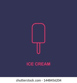 Outline ice cream icon.ice cream vector illustration. Symbol for web and mobile