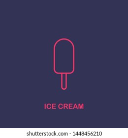 Outline ice cream icon.ice cream vector illustration. Symbol for web and mobile