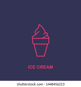 Outline ice cream icon.ice cream vector illustration. Symbol for web and mobile
