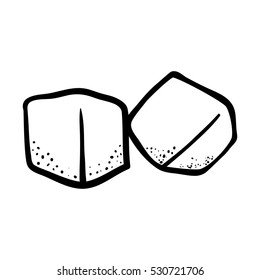 outline ice cube cold frozen vector illustration eps 10