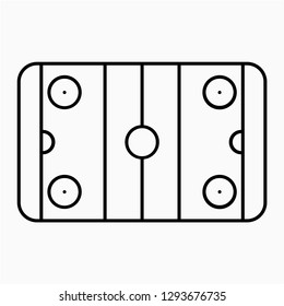 Outline ice rink vector icon