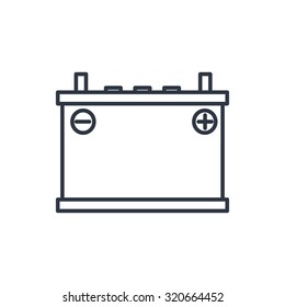 outline icon of accumulator