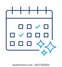 Ícone de estrutura de tópicos do AI Scheduler. Gerenciamento automatizado de tempo, agendamento de tarefas, calendário inteligente, soluções com IA, otimização de tempo, assistente digital. Estilo da estrutura de tópicos