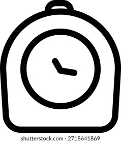 Icono de contorno del reloj de alarma