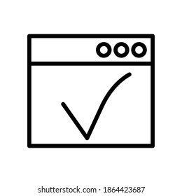 Outline Icon of Approve. Elements For Mobile Concept And Web Apps. Thin Line Vector Icons For Website Design And Development, App Development. Premium Quality