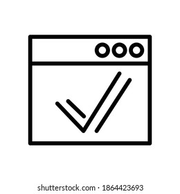 Outline Icon of Approve. Elements For Mobile Concept And Web Apps. Thin Line Vector Icons For Website Design And Development, App Development. Premium Quality
