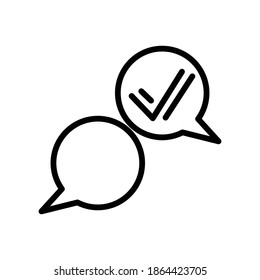 Outline Icon of Approve. Elements For Mobile Concept And Web Apps. Thin Line Vector Icons For Website Design And Development, App Development. Premium Quality