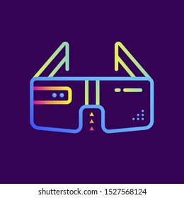 Outline icon AR glasses. Virtual and augmented reality gadgets. Suitable for banners, mobile application, website, interfaces and print