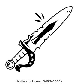 Ein Umrisssymbol der arkanen Klinge  