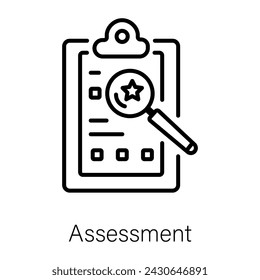 Here’s an outline icon of assessment 