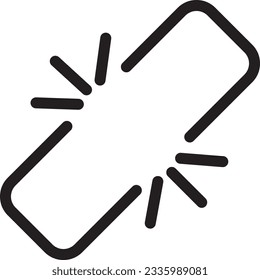 outline icon author broken chain