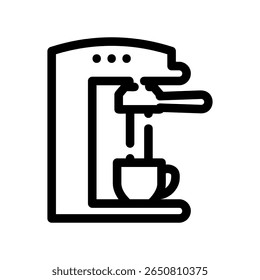 Ícone de contorno de um café expresso automático ou gotejamento