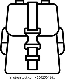 the Outline Icon of backpack