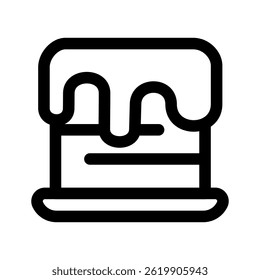 Outline icon of bakery or dessert