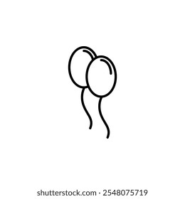 Outline icon of balloons, perfect for party, celebration, and festive themes