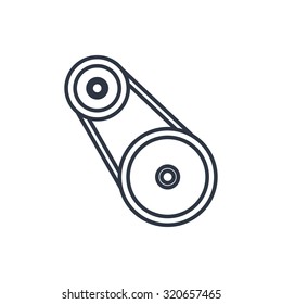 outline icon of belting 