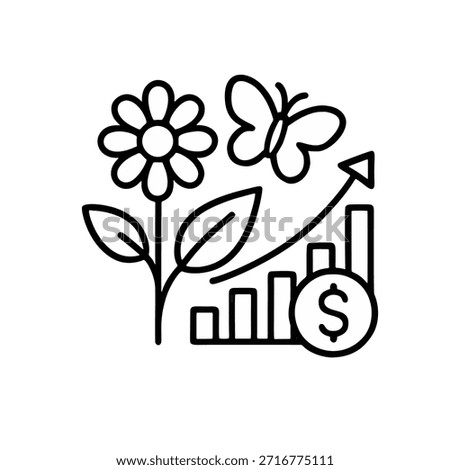 Outline icon for biodiversity net gain