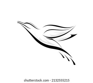 outline icon bird logo design