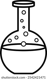 the Outline Icon of boiling flask