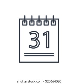 outline icon of calendar