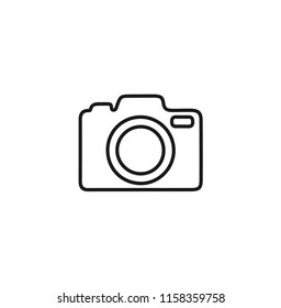 outline icon camera black