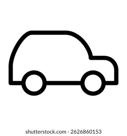 Outline icon of car and traffic 