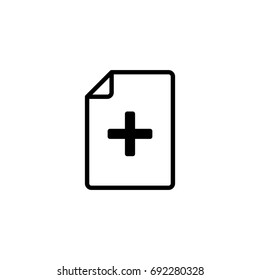 Outline icon card with plus symbol 
