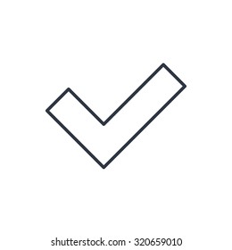 outline icon of check 
