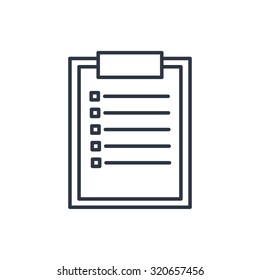 outline icon of clipboard 