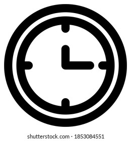 outline icon of clock, suitable for a part of house or home icon set