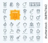 Outline icon collection - cooking, kitchen tools and utensils