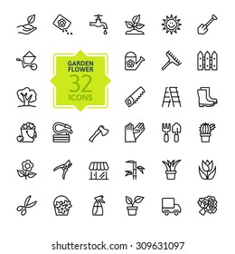 Outline Icon Collection - Flower And Gardening