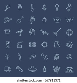 Outline icon collection - Flower and Gardening