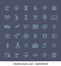 Outline icon collection - School education