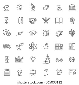 Outline icon collection - School education