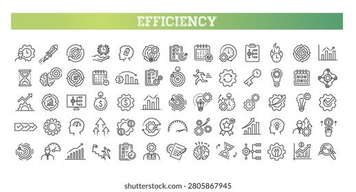 Outline icon collection. Vector illustration