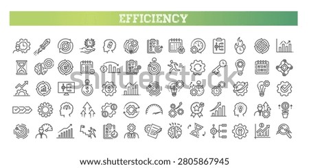 Outline icon collection. Vector illustration